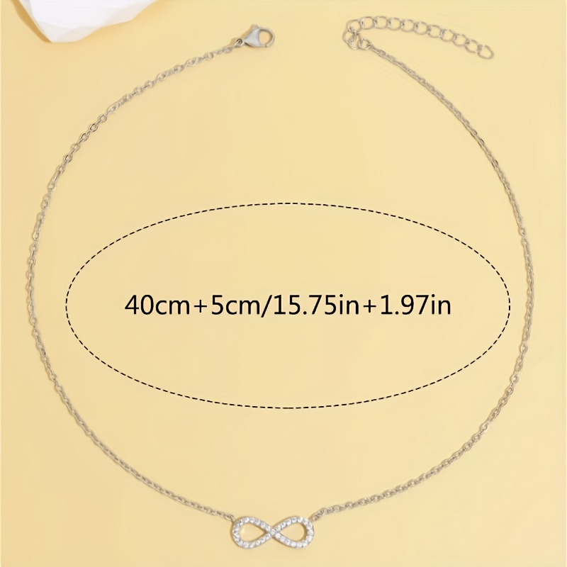 316L Stainless Steel Infinite Loop Shiny Necklace